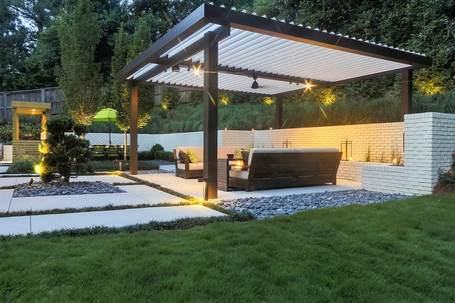 Equinox Louvered roof system patio cover modern and contemporary.
