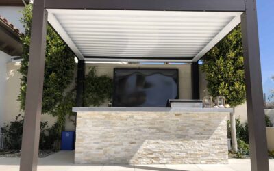 New Contemporary Equinox Louvered Roof System in Dana Point Ca.