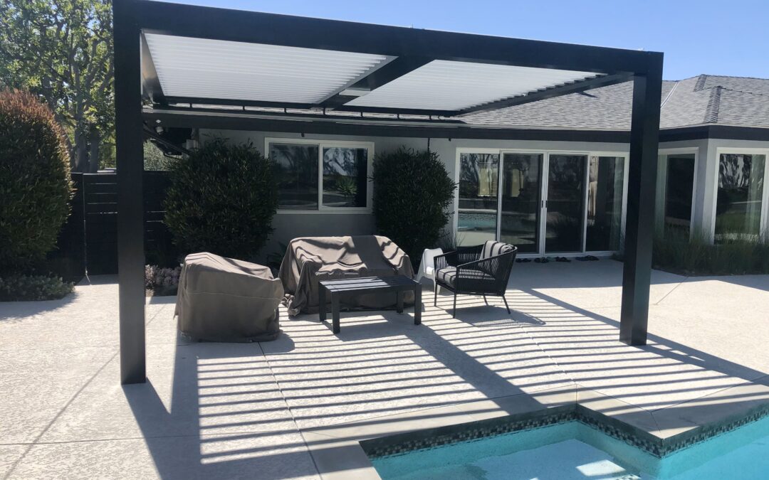 equinox louvered roof patio cover in Tustin Ca.